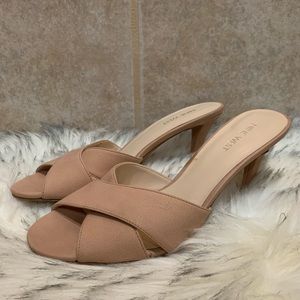 NINE WEST crossed open-toe heels